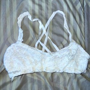 White lace bralette